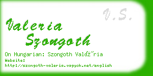 valeria szongoth business card